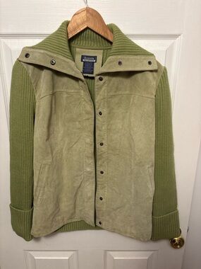 Green Suede & Knit Jacket